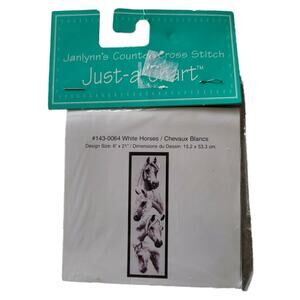 Janlynn Just a Chart White Horses Counted Cross Stitch #143-0064